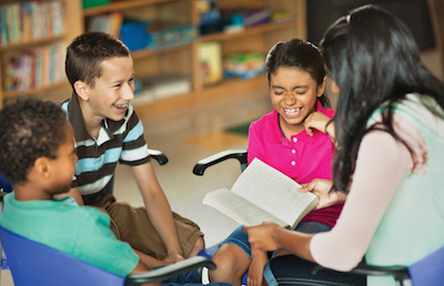 Photo of children laughing at a provider center