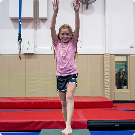 girl doing gymnastics