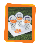 basketball snack cups