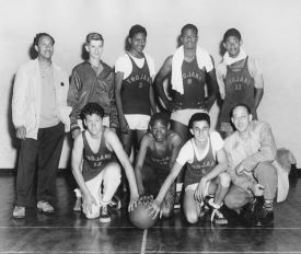 Historical photo of the Jackie Robinson Basketball team