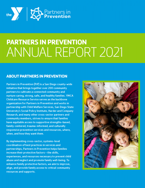 Partners in Prevention Annual Report 2021 infographic