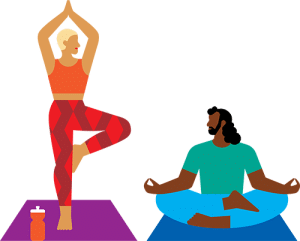 man annd woman yoga