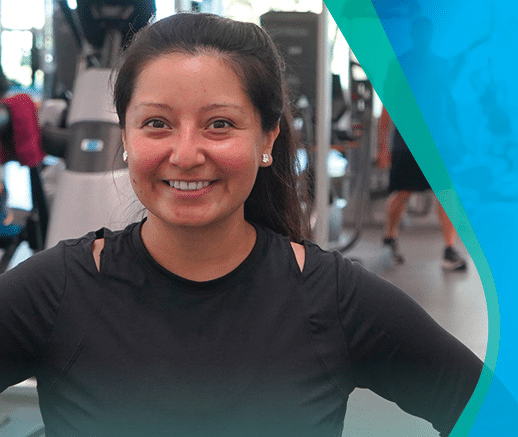 woman smiling at the Y